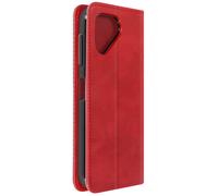 Avizar Funda para Fairphone 5 Tarjetero y Soporte Vídeo Diseño Costura, Rojo