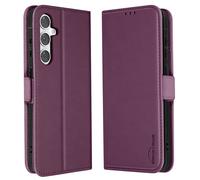 Avizar Funda para Galaxy S24 FE Polipiel Cartera Doble cierre magnético, Violeta