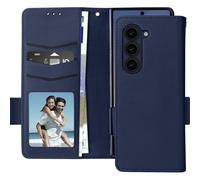 Avizar Funda para Galaxy Z Fold 6 Solapa Tarjetero Soporte Vídeo, Azul noche