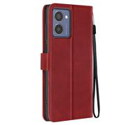 Avizar Funda para HMD Pulse Pro Clapet Tarjetero Soporte Vídeo Correa, Rojo