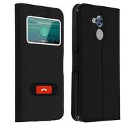 Avizar Funda para Honor 6A libro con doble ventana Carcasa de silicona,