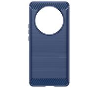 Avizar Funda para Honor Magic 6 Lite 5G Efecto Carbono Flexible, Azul noche