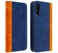 Avizar Funda para Huawei P20 Pro F. Soporte y Bicolor cartera, Azul noche