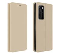 Avizar Funda para Huawei P40 Pro libro billetera F. Soporte, Dorado