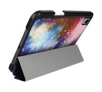 Avizar Funda para iPad Mini 2021 Trifold Estampado Galaxia, Soporte Vídeo, Rojo