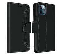 Funda Apple IPHONE 12 Pro Max Caso Lámina Cartera Función Soporte Negro