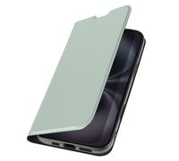 Avizar Funda para iPhone 16 Tarjetero Acabado suave al tacto, Verde Pálido