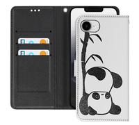 Avizar Funda para iPhone 16e Diseño Panda con Correa y Tarjetero, /