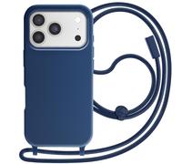 Avizar Funda para iPhone 17 Pro Serie Soft Touch con Cordón para el Cuello, Azul