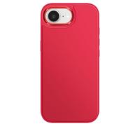 Avizar Funda para iPhone 17e Acabado Mate con Borde Cámara Metalizado, Rojo
