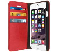 Avizar Funda para iPhone 6 / 6S de polipiel billetera Función soporte, Rojo