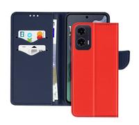 Avizar Funda para Motorola Moto G35 Soporte vídeo Fancy, Azul / Rojo