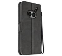 Avizar Funda para Nothing Phone 2a Clapet Tarjetero Soporte Vídeo Correa, Negro