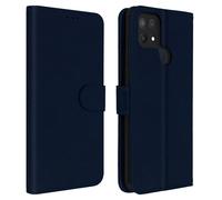 Avizar Funda para Oppo A15 Libro Billetera F. Soporte, Azul noche