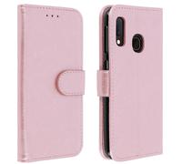 Avizar Funda para Samsung Galaxy A20e Billetera F. Soporte Vintage, Rosa champán