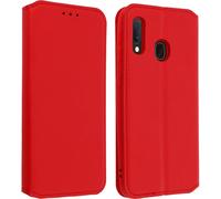 Avizar Funda para Samsung Galaxy A20e libro billetera F. Soporte, Rojo