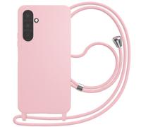 Avizar Funda para Samsung Galaxy A27 de Silicona con Cordón de Cuello, Rosa