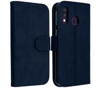 Avizar Funda para Samsung Galaxy A40 Cartera Vintage con F. Soporte, Azul noche