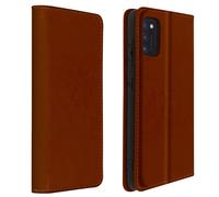 Avizar Funda para Samsung Galaxy A41 de piel y cartera con F. Soporte, Camel