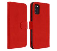 Avizar Funda para Samsung Galaxy A41 Libro Billetera F. Soporte, Rojo