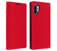 Avizar Funda para Samsung Galaxy Note 10 Plus de piel y cartera F. Soporte, Rojo