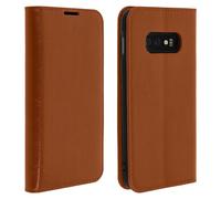 Avizar Funda para Samsung Galaxy S10e de cuero cartera Función soporte, Camel