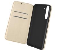 Avizar Funda para Samsung Galaxy S22 Plus Tarjetero Soporte Vídeo, Dorado
