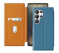 Avizar Funda para Samsung Galaxy S25 Ultra Tarjetero anti RFID, Azul