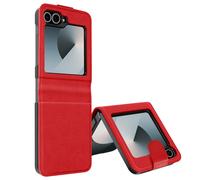 Avizar Funda para Samsung Galaxy Z Flip 6 Tarjetero Soporte Vídeo, Rojo