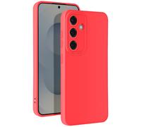 Avizar Funda para Samsung S25 Silicona Suave Módulo de Cámara Protegido, Rojo