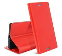 Avizar Funda para Sony Xperia XZ1 de cuero billetera Función soporte, Rojo