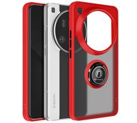 Avizar Funda para Xiaomi 15 Ultra Anillo Magnético Translúcida, Rojo