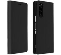 Avizar Funda para Xperia 5 de piel y cartera con F. Soporte,