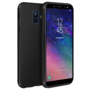 Avizar Funda Protectora de Silicona y Policarbonato Protección Total Negra para Samsung Galaxy A6