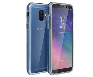 Avizar Funda Protectora de Silicona y Policarbonato Protección Total Transparente para Samsung Galaxy A6