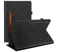 Avizar Funda Tab S10 FE+ cartera con soporte vídeo, Negro