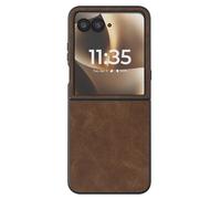Avizar Funda Tapa para Motorola Razr 70 Ultra Protección Plegable Rígida, Marrón