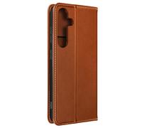 Avizar Funda tarjetero para Galaxy S24 / S25 magnético tipo almeja, Marrón
