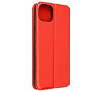 Avizar Funda tipo cartera para Wiko T10, tapa magnética con soporte, Rojo