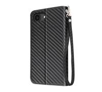 Avizar, Funda Tipo Libro para iPhone 17e Efecto Carbono con Tarjetero y Soporte