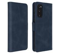 Avizar Funda Vintage para Samsung S20 FE con Tarjetero y Soporte Vídeo, Azul