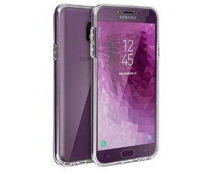 Avizar Fundas Protectora de Silicona y Policarbonato Protección 360º Transparente para Samsung Galaxy J4