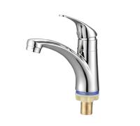 Avizar Grifo de agua simple con caño curvo Acabado cromado, Plata