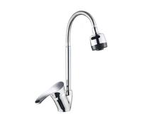Avizar Grifo de Cocina Giratorio con Pico Flexible Acabado Cromado, Plata