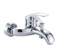 Avizar Grifo de ducha de pared cromado 16x9cm con monomando Antifugas, Plata