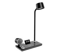 Avizar, Lámpara de mesa LED 3 en 1 con altavoz Bluetooth y estación de carga