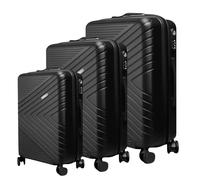 Avizar, Lote de 3 maletas rígidas con textura Chevron Strié y cerradura TSA