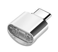 Avizar Mini lector de tarjetas Micro SD / TF, adaptador USB-C 3.1, Plata