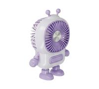 Avizar, Mini Ventilador Portátil 3 Velocidades Recargable USB-C Diseño Robot