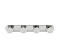 Avizar Portatoallas de pared con 4 ganchos Rond Inox con Adhesivos 3M, Plata